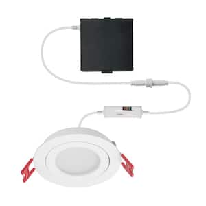 Ultra-Directional 3 in. Selectable New Construction and Remodel Color Canless Recessed Integrated LED Kit White