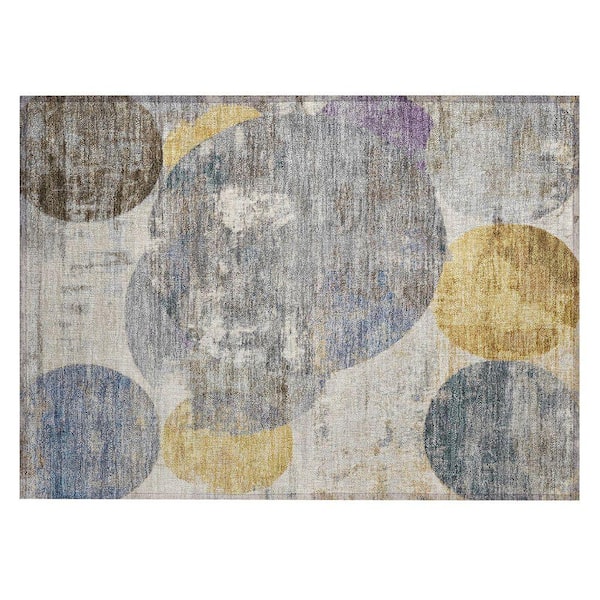 Chantille Machine Washable Indoor/Outdoor Abstract ACN2381 Gray 2 ft. x 3 ft. Accent Rug