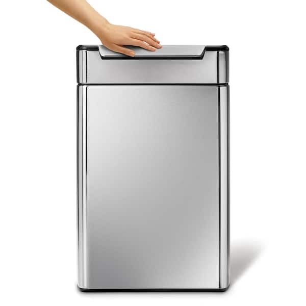 simplehuman 48L Touch Bar Dual Compartment Step Kitchen Trash Can