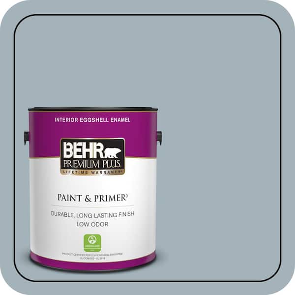BEHR PREMIUM PLUS 1 gal. #PPF-27 Porch Ceiling Eggshell Enamel Low Odor Interior Paint & Primer