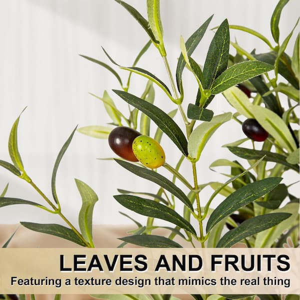 VIVATREES 6 ft. Artificial Olive Tree Faux Olive Plant