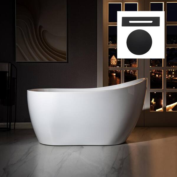 Woodbridge Gle 54 In Acrylic, 54 Inch Bathtub For Mobile Home Center Drain