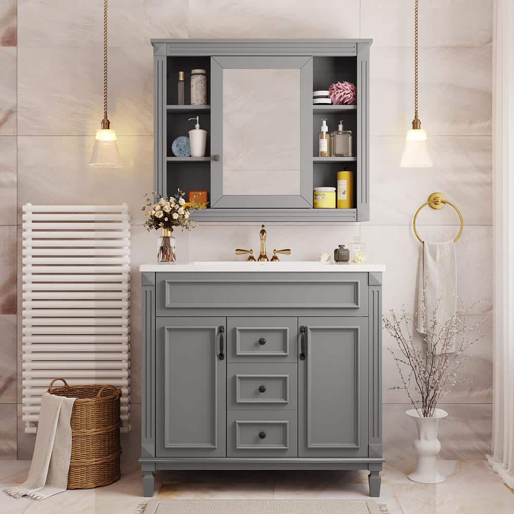 Zeus & Ruta 36 in. W x 18 in. D x 34 in. H Single-Sink