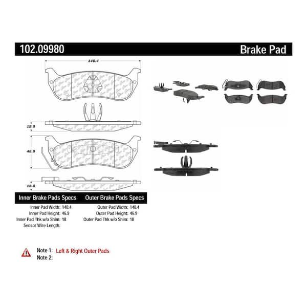 Centric Parts Disc Brake Pad Set 2004-2006 Chrysler Pacifica