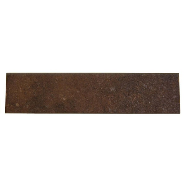Daltile Terra Antica Rosso 3 in. x 12 in. Porcelain Surface Bullnose Floor and Wall Tile (0.25702 sq. ft. / piece)