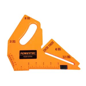 Push Block for Router Table Saw w/Blade Angle & Depth Gauge, Square Center Finder, Hook Rule