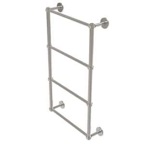 Prestige Skyline Collection 4-Tier 30 in. Ladder Towel Bar with Groovy Detail in Satin Nickel