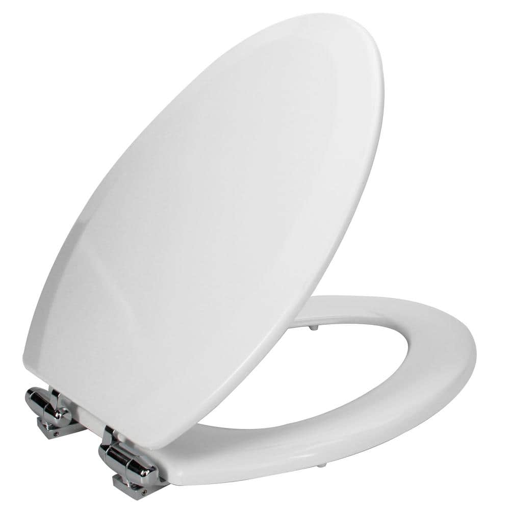 Design House Dalton Elongated Toilet Seat Close Front Toilet Seat in White