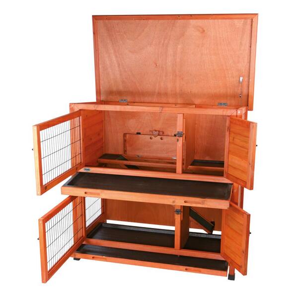 hardwood rabbit hutch