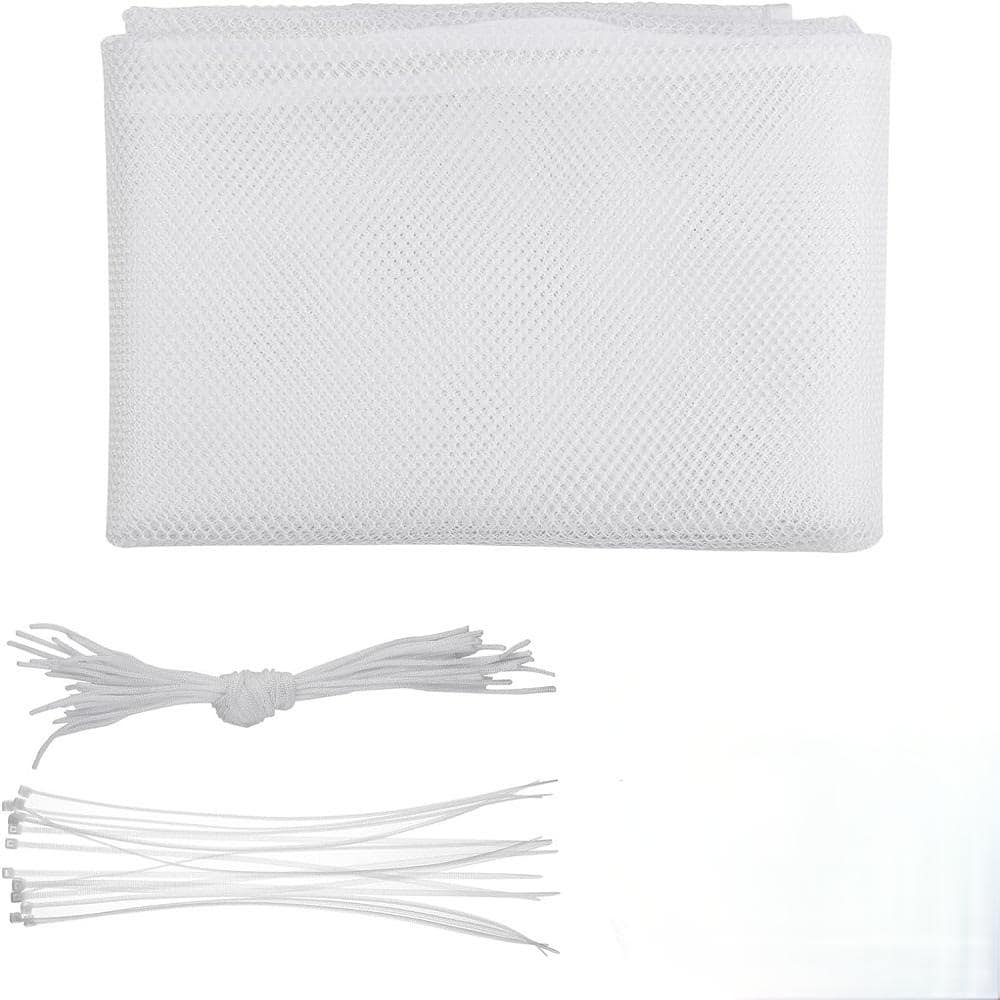 30 in. x 118 in. Safety Rail Net Stair Net with Ropes for Stairs Fence Balc