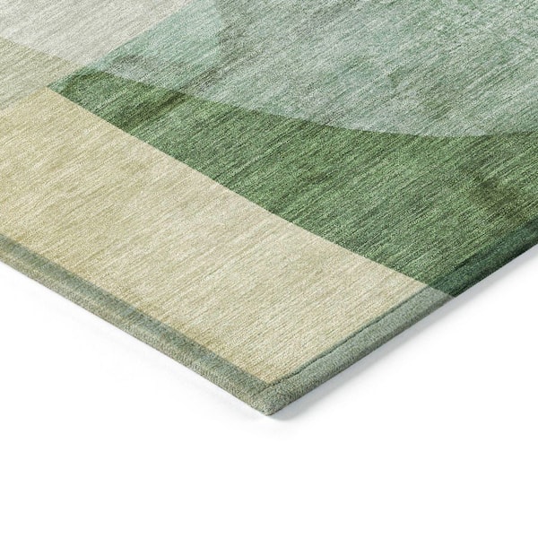 Chantille Machine Washable Indoor/Outdoor Abstract ACN2057 Aloe 10 ft. x 14 ft. Area Rug