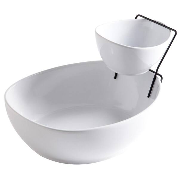 GIBSON elite Gracious Dining 2-Tier Chip and Dip Server Set