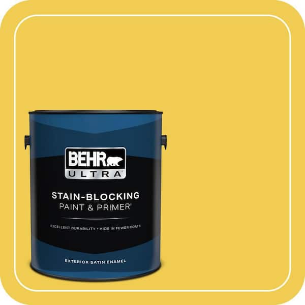 BEHR ULTRA 1 gal. #P310-6 Radiant Sun Satin Enamel Exterior Paint & Primer