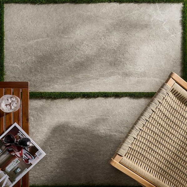 Ivy Hill Tile LithoTech 23.62 in. x 47.24 in. 0.78 in. Greige Beige Matte Porcelain Floor Paver Tile (7.74 sq. ft./Each)