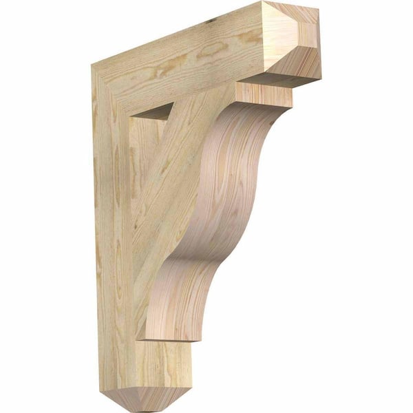 Ekena Millwork 6 in. x 32 in. x 28 in. Douglas Fir Funston Craftsman Rough Sawn Bracket