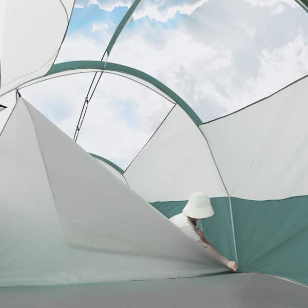 Lycvki 8-Person Camping Tents, Weatherproof Family Dome Tent with