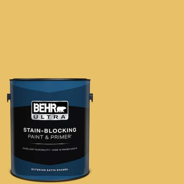 BEHR ULTRA 1 gal. #360D-5 Golden Chalice Satin Enamel Exterior Paint & Primer