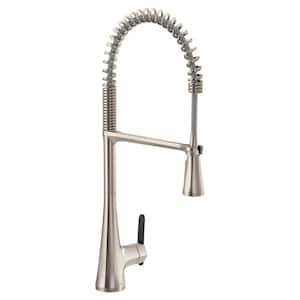 Sinema Single-Handle Pull-Down Sprayer Kitchen Faucet with Power Clean and Spring Spout in Spot Resist Stainless