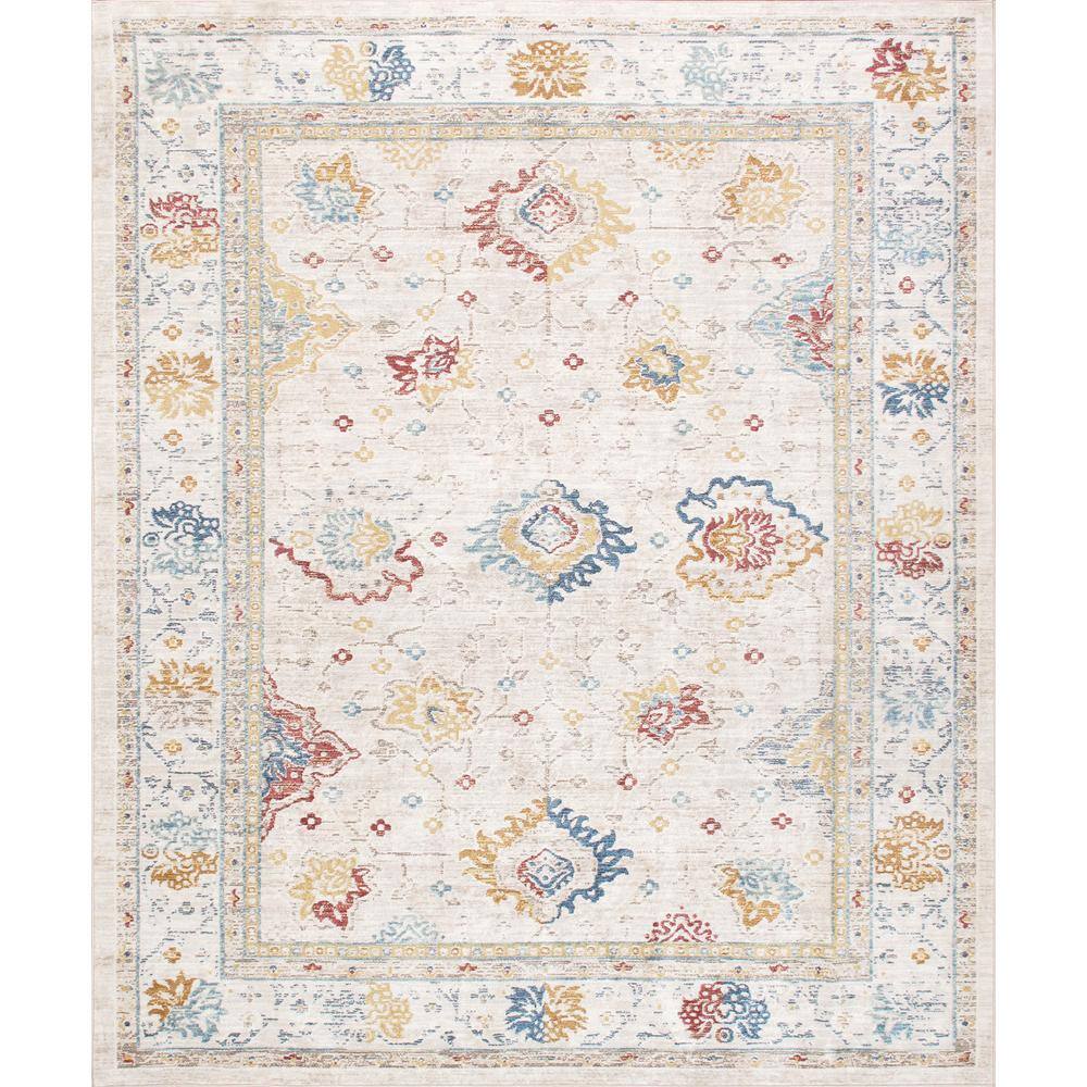 Pasargad Home Heritage Beige 12 ft. x 15 ft. Floral Polypropylene and