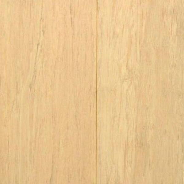 Unbranded Take Home Sample - Windswept Ivory Click Lock Strand Woven Bamboo Flooring - 5 in. x 7 in.