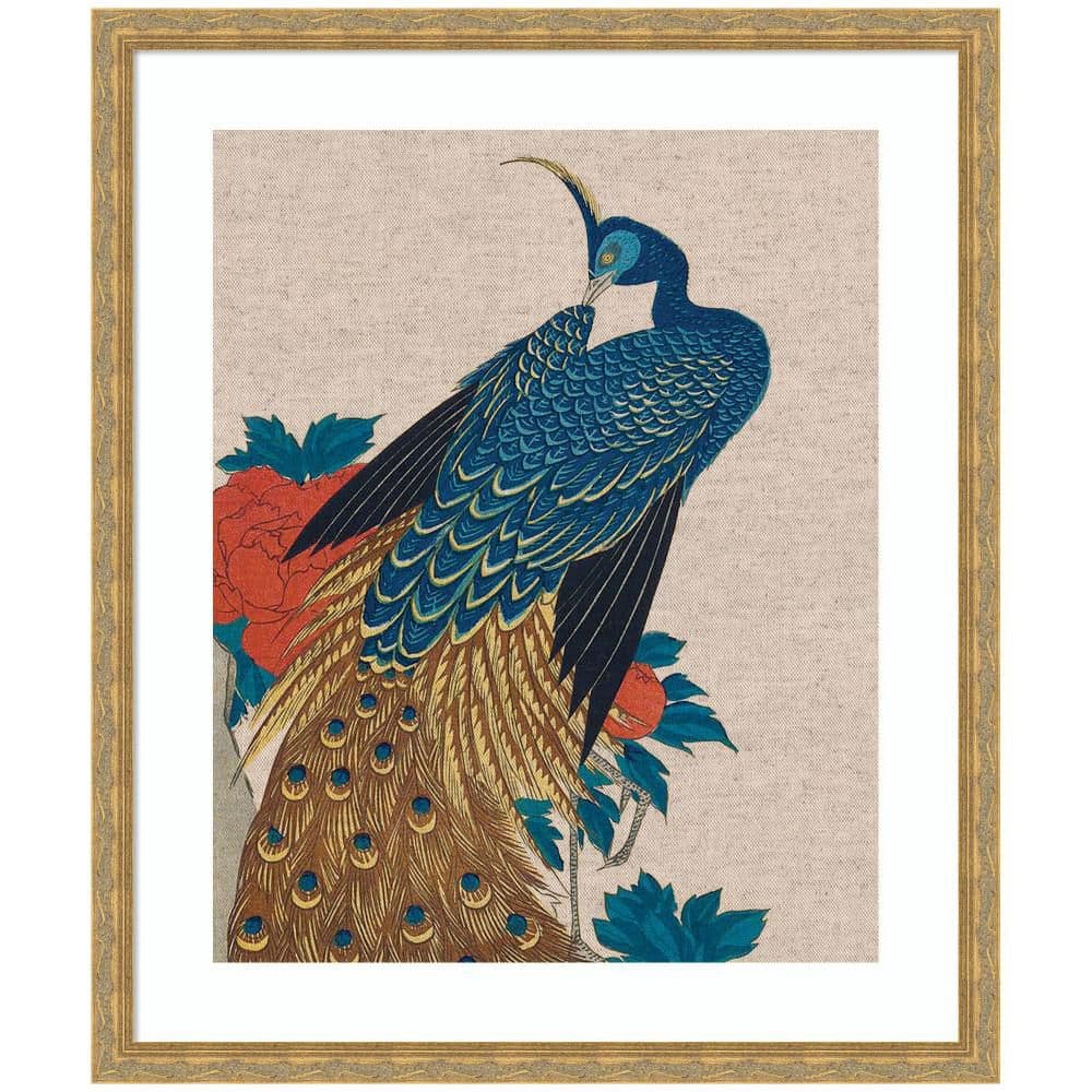 "Mila ""Peacock and Peonies"" by The Art Institute of Chicago Birds Framed Art Print 26 in. x 22 in." price history on PriceWatchPro