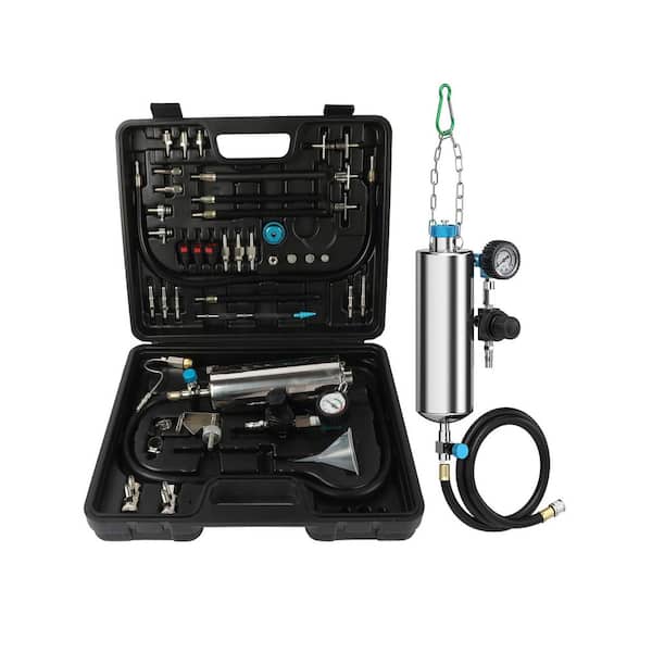 Fuel Injector Cleaner Kit, Non-Dismantle Fuel System Cleaner with 1000ML Canister, 150 PSI Pressure Gauge