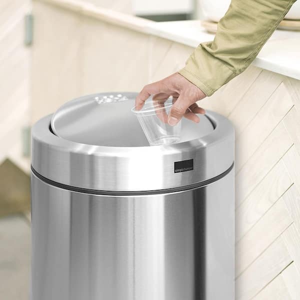 オリーブ　HUMANMADE STEEL TRASH CAN 即完売 simplehuman 55L Swing Top Commercial Trash Can, Brushed Stainless
