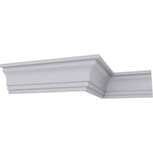 SAMPLE - 2 in. x 12 in. x 3 in. Polyurethane Traditional Smooth Crown Moulding