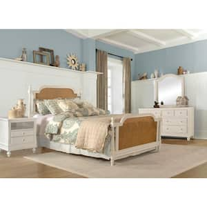 Melanie White Metal Frame Queen Panel Bed