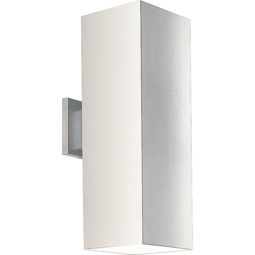 "Square Collection 6"" White Aluminum Outdoor Up/Down Wall Lantern Light" price history on PriceWatchPro