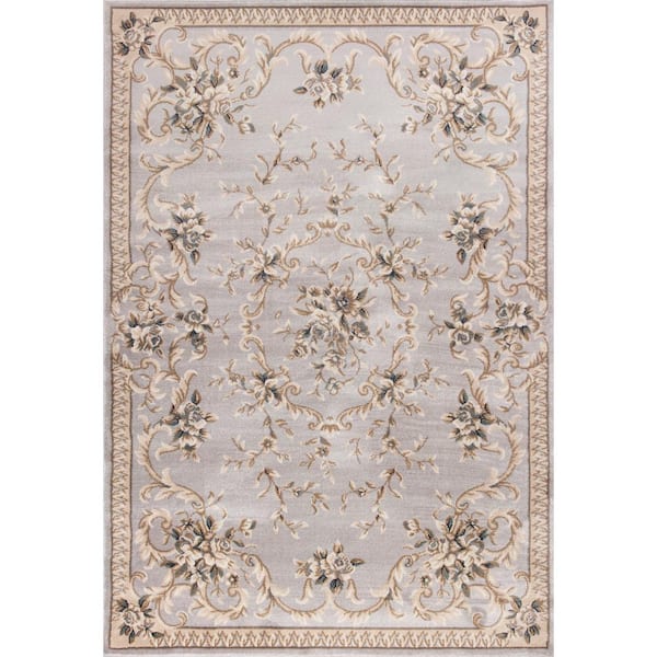 MILLERTON HOME Ajay Light Grey 5 ft. x 8 ft. Area Rug