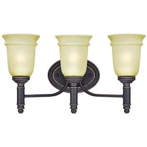 Montrose 3-Light Oil Rubbed Bronze with Highlights Wall Fixture