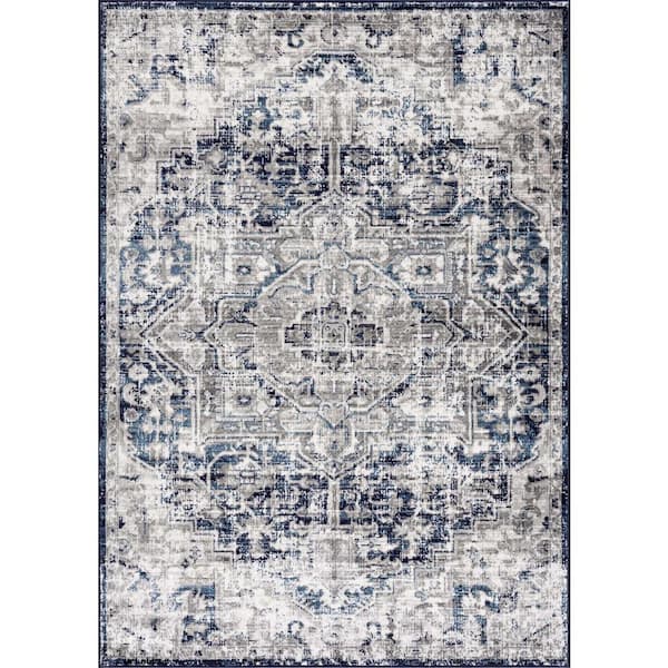 Buenaventura Navy Blue 8 ft. x 10 ft. Area Rug