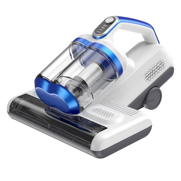 Bagless Corded HEPA Handheld Vacuum for Mattresses and Beds in White with UV-C, Dual Brushroll, 5-Stage Filtration