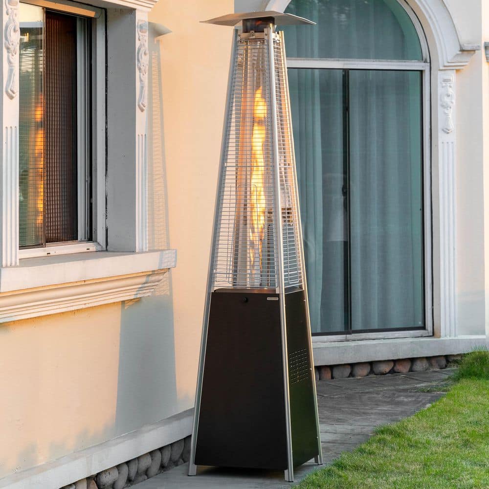 Natural Gas Patio Glass Gas Heater Nuu Garden 48,000 BTU Quartz