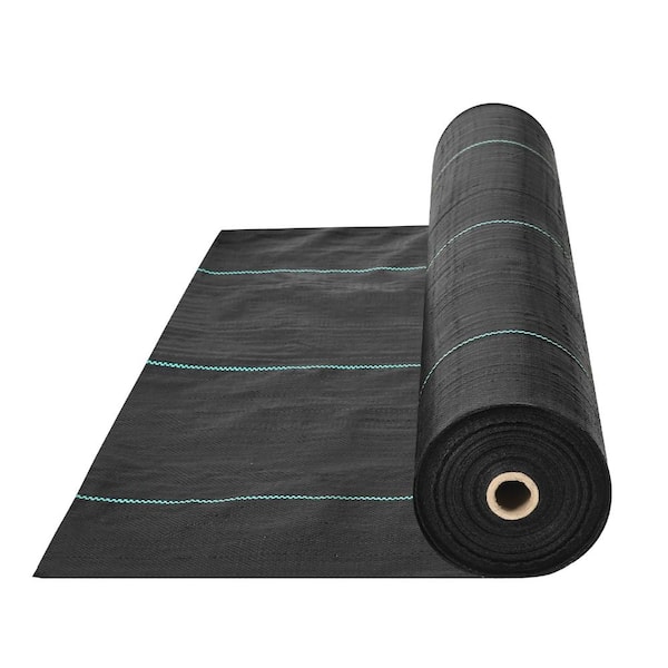 3 ft. x 300 ft. Weed Barrier Landscape Fabric, 3.2 oz. Woven Polypropylene Ground Cover, Black