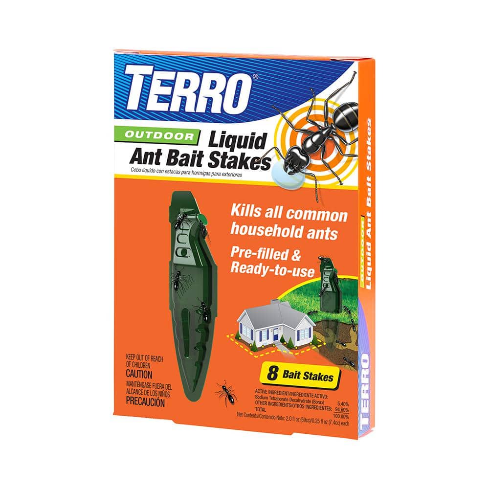 TERRO Outdoor Liquid Ant Bait Stakes (8-Count) T1813 - The Home Depot