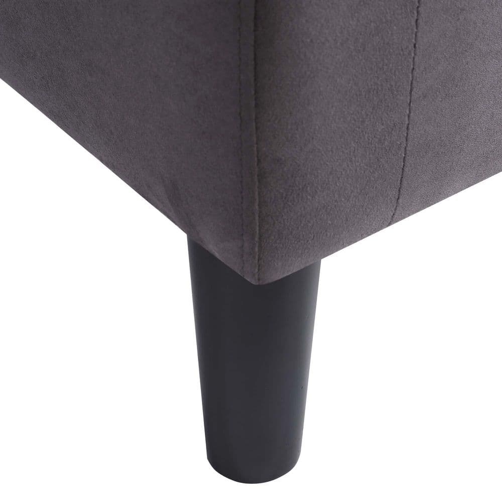 Cozy Churchill Dark Gray Microfiber Barrel Accent Chair & Ottoman
