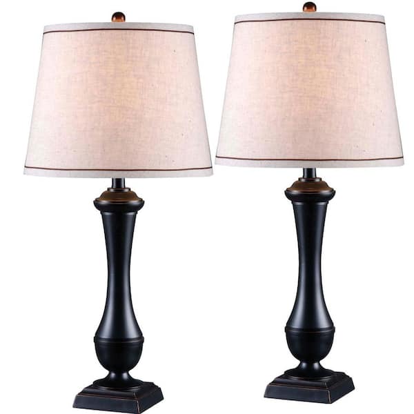 Kenroy Home Fazio 30 in. Oil-Rubbed Bronze Table Lamp (2-Pack)