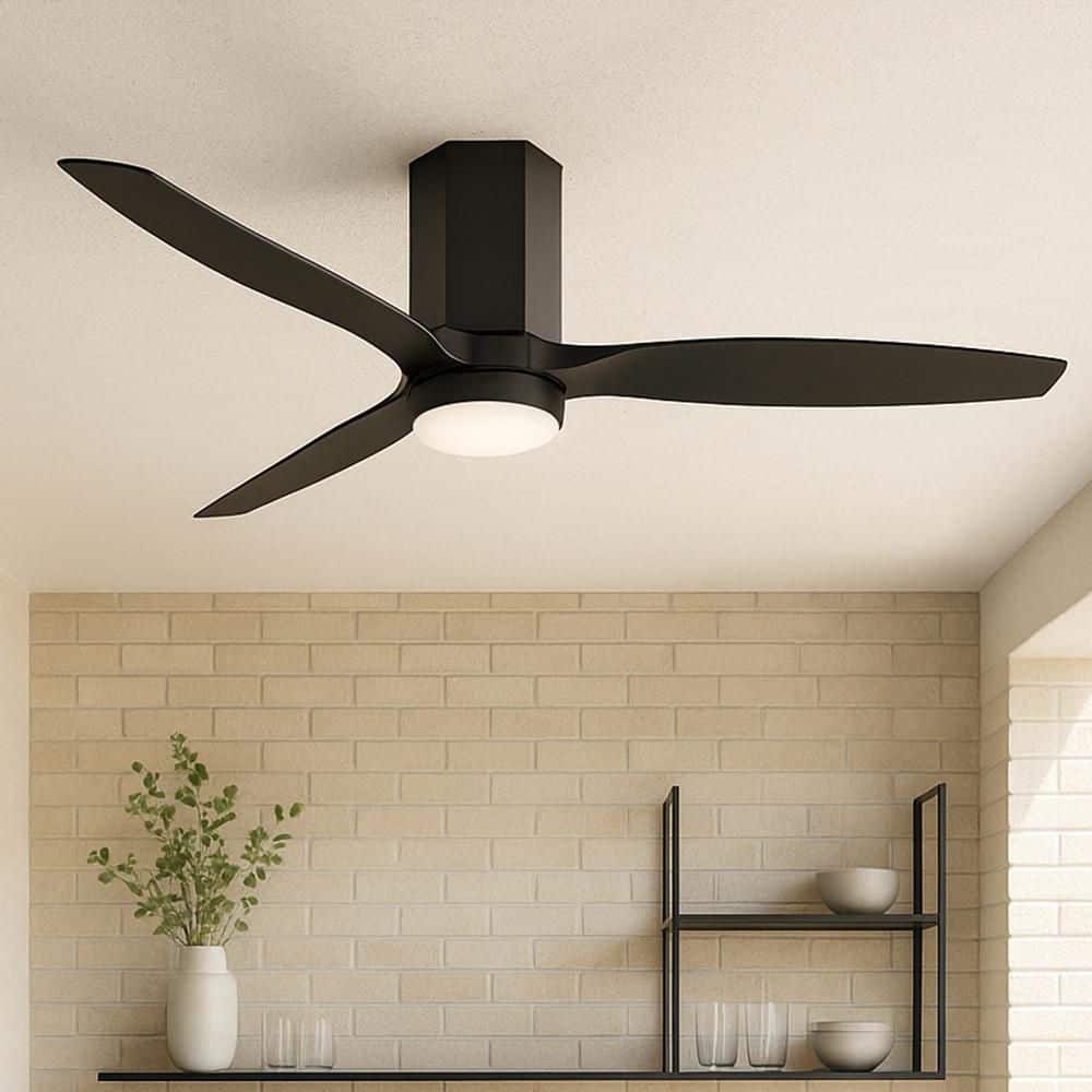 FACET 60.0 in. Integrated LED Indoor/Outdoor Matte Black Ceiling Fan with Remote Control price history on PriceWatchPro