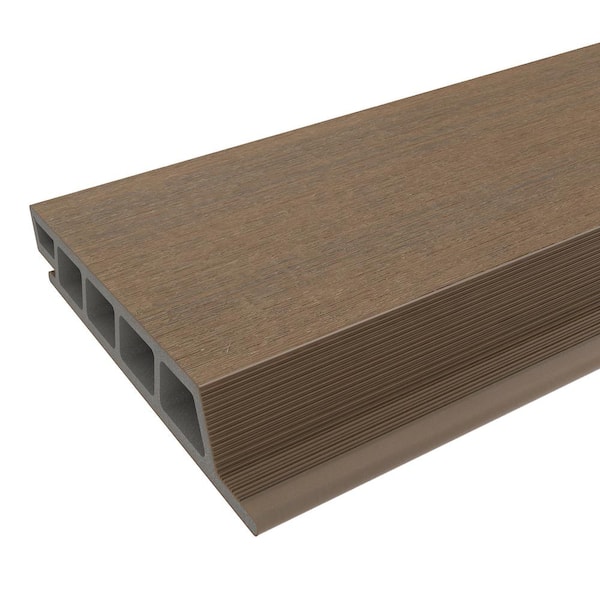 NewTechWood Shadowline All Weather System 6.7 in. x 96 in. Peruvian Teak Composite Siding (12-Pack)
