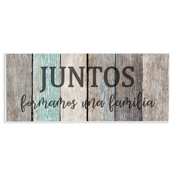 Stupell Industries Together We're Family by Kim Allen Unframed Wall Plaque Typography Graphic Art Print 7 in. x 17 in.