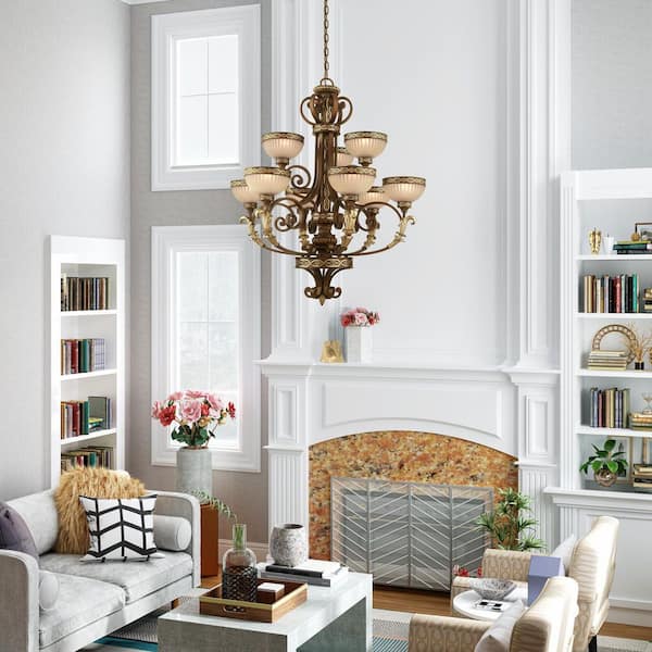 AVIANCE LIGHTING Carlingford 9 Light Palacial Bronze with Gilded