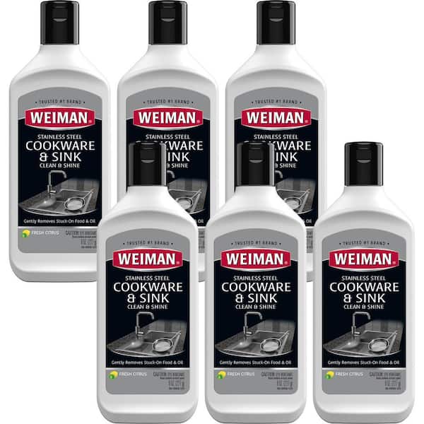Weiman 8 oz. Stainless Steel Cookware and Sink Clean and Shine (6-Pack)