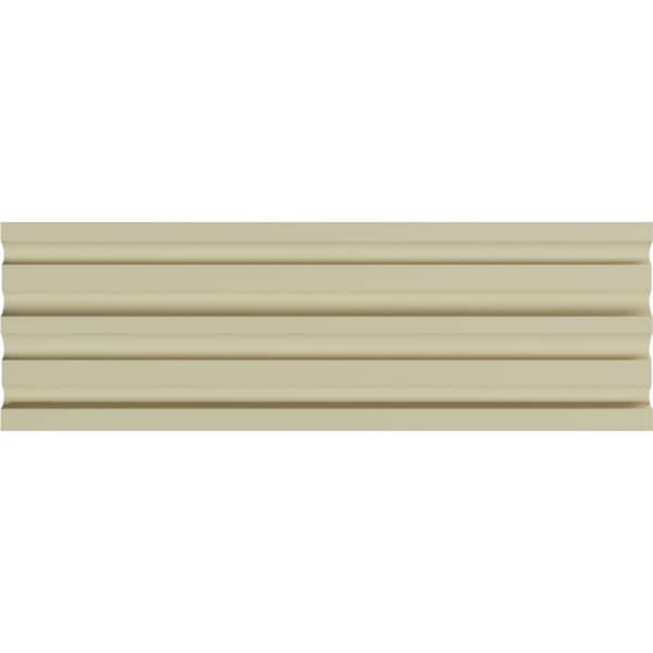 Ekena Millwork 1-1/8 in. x 7-7/8 in. x 94-1/2 in. Primed Polyurethane Fluted Casing