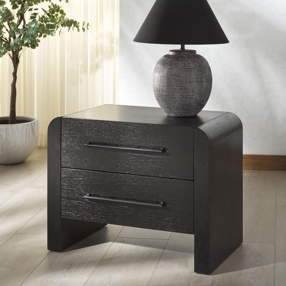 Katrina Black 2 Drawer Nightstand price history on PriceWatchPro