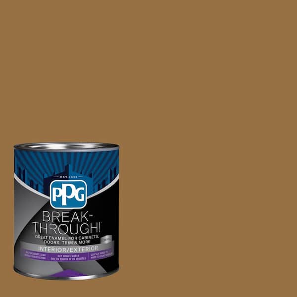 Break-Through! 1 qt. PPG1087-7 Chewy Caramel Satin Door, Trim & Cabinet Paint