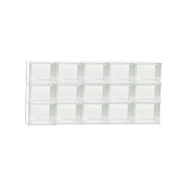 Clearly Secure 38.75 in. x 17.25 in. x 3.125 in. Frameless Non-Vented Clear Glass Block Window