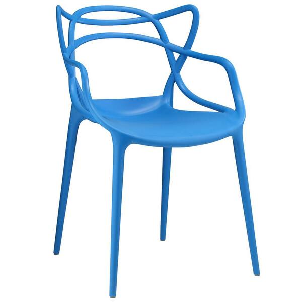 MODWAY Entangled Blue Dining Arm Chair