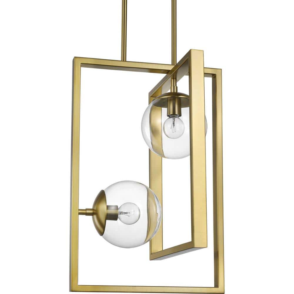 Luxe Globe Pendant Light in Brushed Bronze with Clear Glass